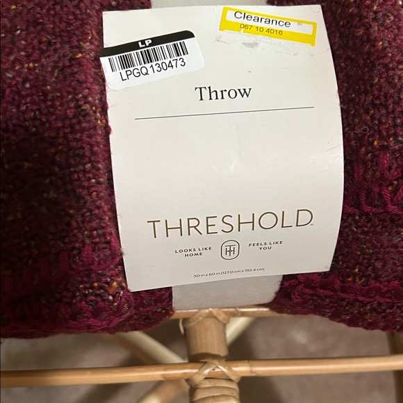 Threshold Other - Threshold  Red 50” x 60” Marled Boucle Throw Blanket